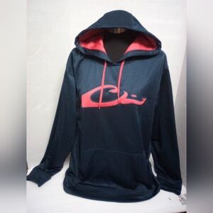 Drake Clothing Company XL Long Sleeve Pullover Hoodie Blue /Red